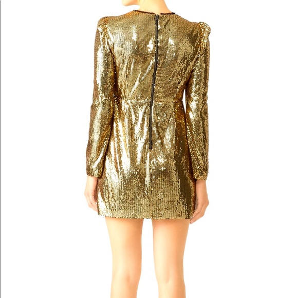 Rebecca Minkoff Gold Sequin Sydney Dress - Picture 4 of 5